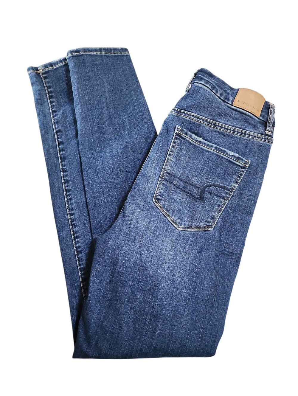 𝅺American eagle distressed curvy‎ super highrise jegging Size 6